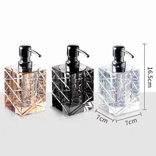 Luxury Skincare Bottles - Moderner Minimalistischer Kristallglas-Behälter Luxuriöser Badezimmer-Pumpspender Hautpflege-Lotion