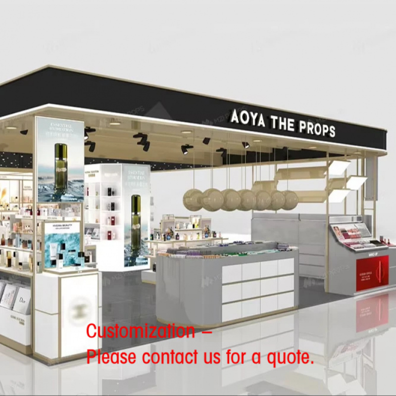 Luxury Skincare Retailers - Maßgefertigter Luxus-Kosmetik-Kiosk, Einzelhandels-Beauty-Display-Stand, Make-up- und Hautpflege-Vitrine,