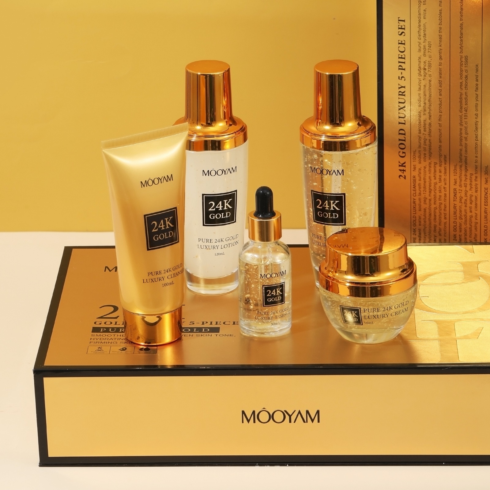 Luxury Skincare Moisturizer - 24K Gold LUXURY Moisturizin Anti-Falten-Set reduziert