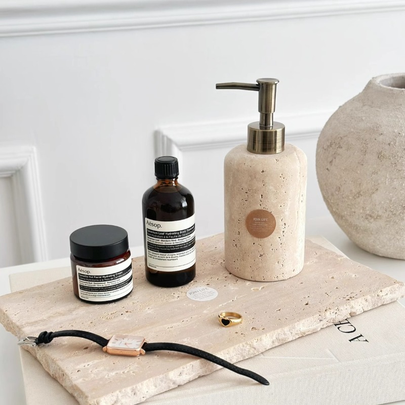 Lotionspender aus Naturstein,  – Luxury Skincare Bottles Bewertung und Preis